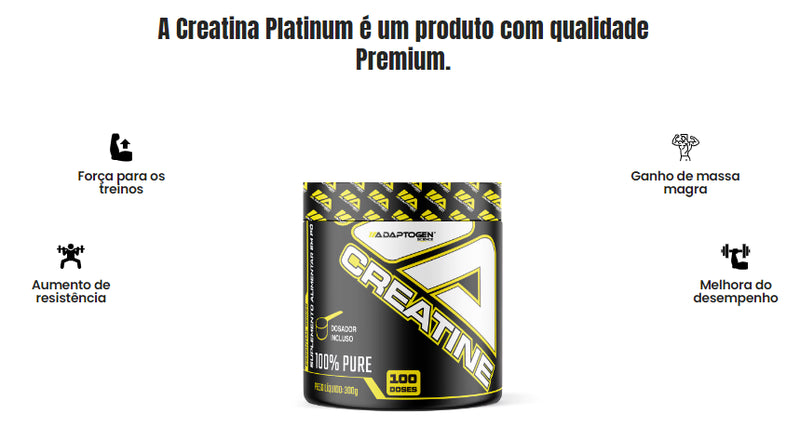 Creatina Platinum Series 300g - Adaptogen
