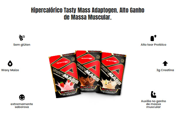 TASTY MASS HIPERCALÓRICO 3KG ADAPTOGEN